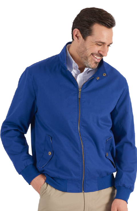Man wearing a blue jacket
